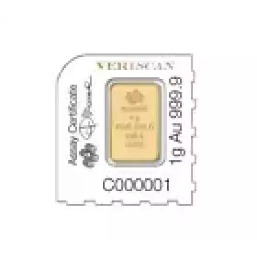 1 Gram PAMP Suisse Lady Fortuna Veriscan Fine Gold Bars (Breakable from 25x1g) (2)
