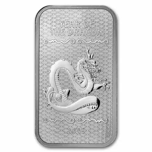 1 oz Silver Bar - 2024 Year of the Dragon (Series 2) (2)