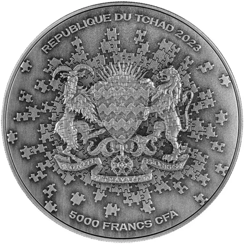 2023 MOON Puzzle Coin 1 oz. Silver & 4.5 oz Copper