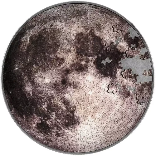 2023 MOON Puzzle Coin 1 oz. Silver & 4.5 oz Copper (2)