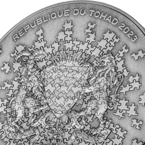 2023 MOON Puzzle Coin 1 oz. Silver & 4.5 oz Copper (5)