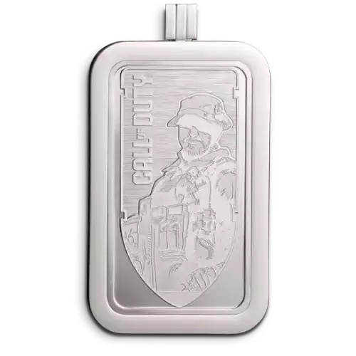 PAMP MWIII Call of Duty Proof-Like 1 oz Silver Bar w/Bezel